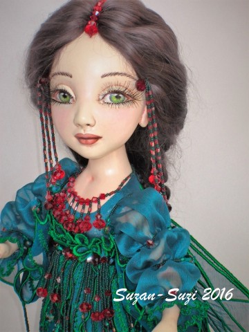 Королева фей Ночного Леса. Авторская коллекционная кукла Высота с подставкой. 37 см.