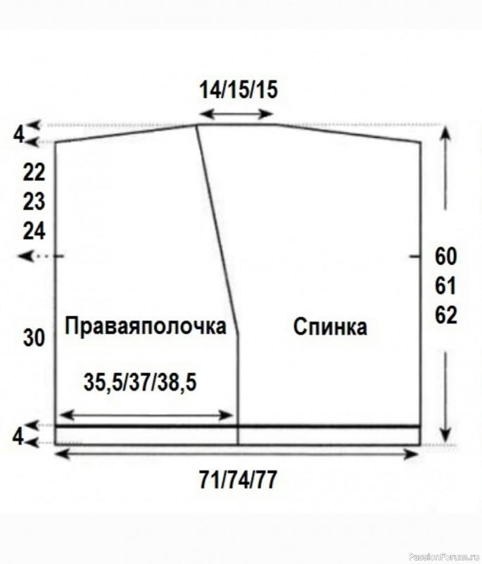 Свободный жакет. Описание