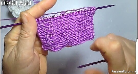 ​Тапочки спицами (укороченные ряды). МК
