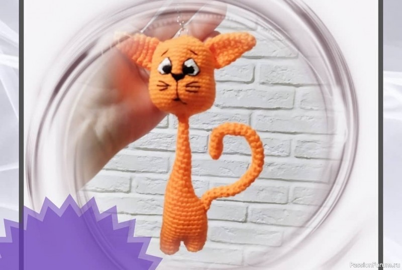 Котик крючком. Описание вязания.