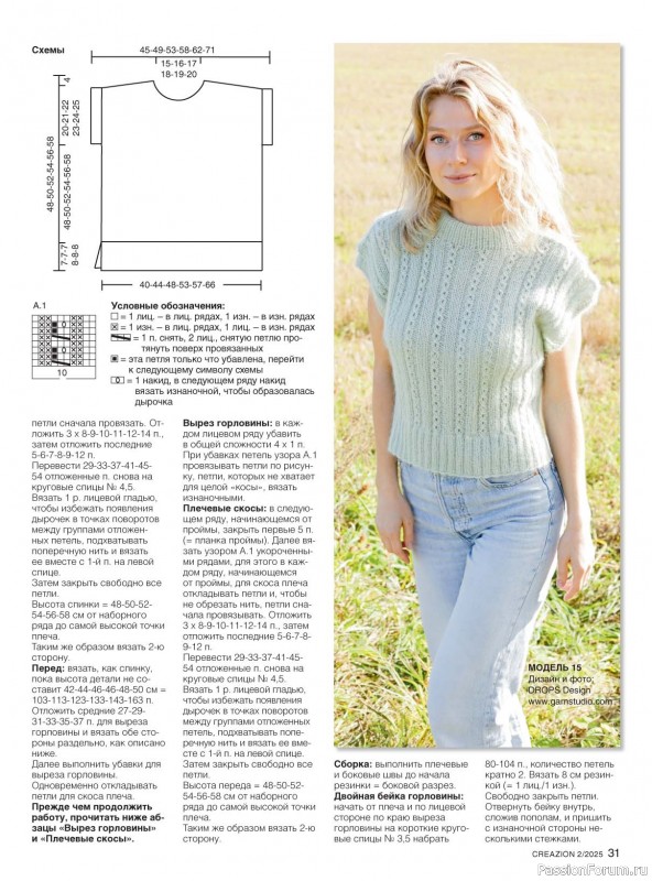 Вязаные модели в журнале «Creazion №2 2025»