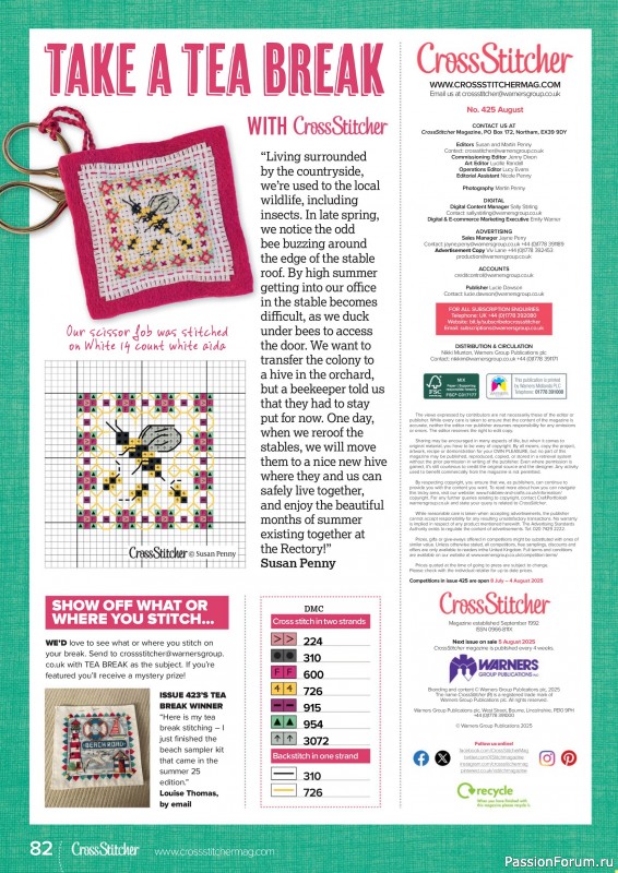 Коллекция вышивки в журнале «CrossStitcher №425 2025»