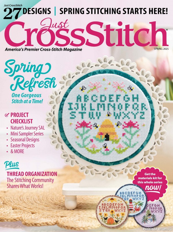 Коллекция вышивки в журнале &laquo;Just CrossStitch - Spring 2025&raquo;