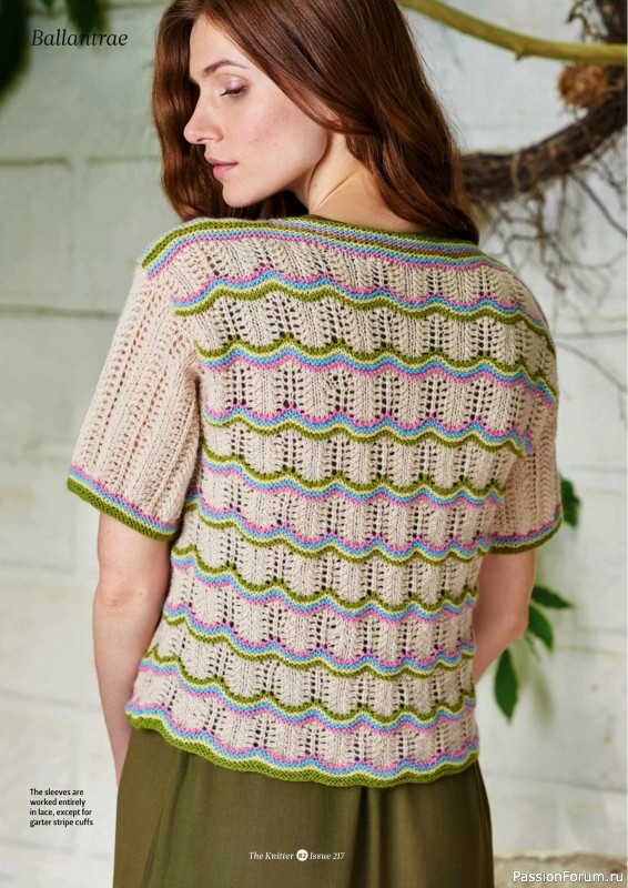 Вязаные проекты спицами в журнале «The Knitter №217 2025»
