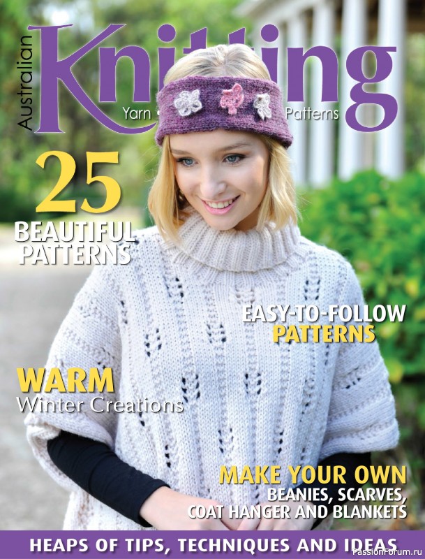 Вязаные модели спицами в журнале «Australian Knitting Vol. 17 №2 2025»