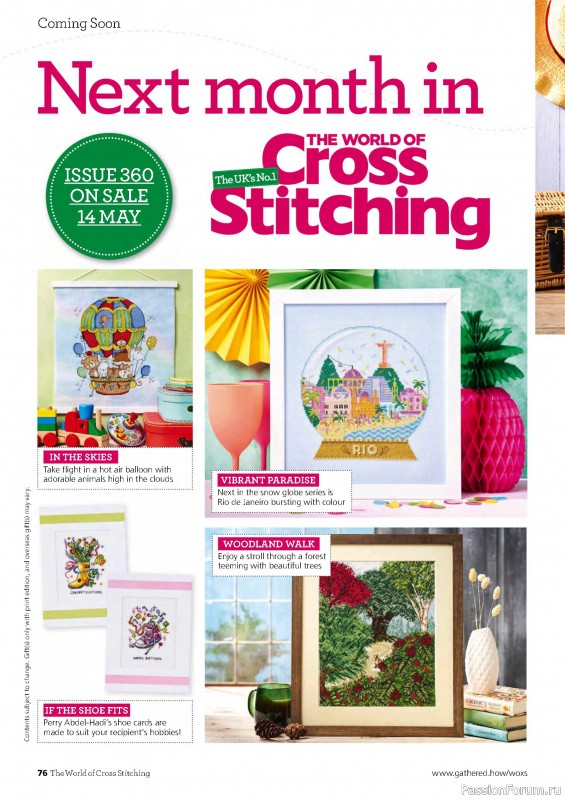 Коллекция вышивки в журнале «The World of Cross Stitching №359 2025»