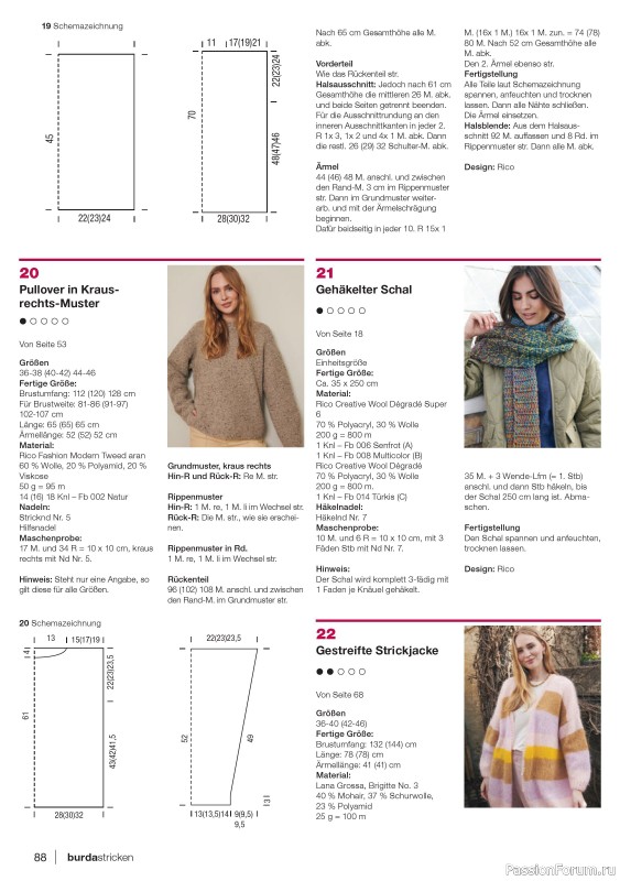 Вязаные модели в журнале «Burda Stricken №4 2021»