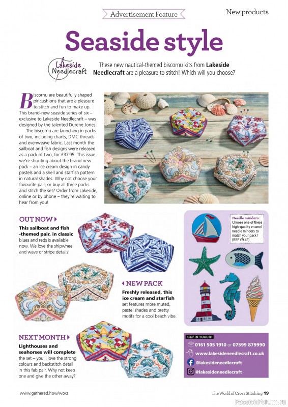 Коллекция вышивки в журнале «The World of Cross Stitching №362 2025»