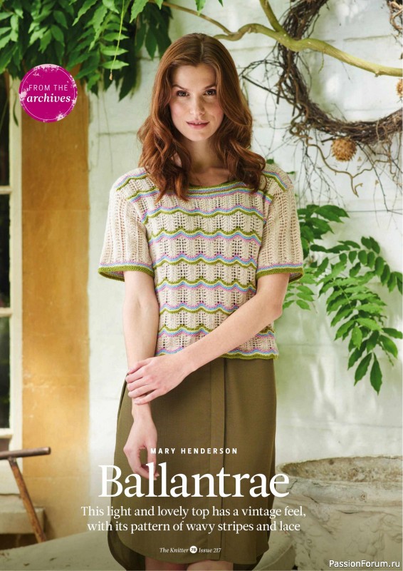 Вязаные проекты спицами в журнале «The Knitter №217 2025»