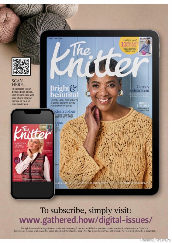 Вязаные проекты спицами в журнале «The Knitter №217 2025»