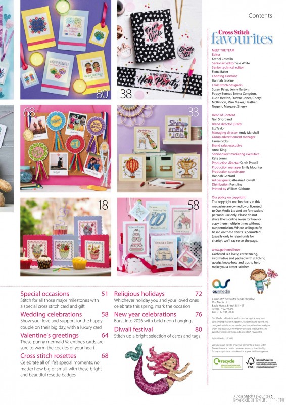 Коллекция вышивки в журнале «Cross Stitch Favourites №41 2025»
