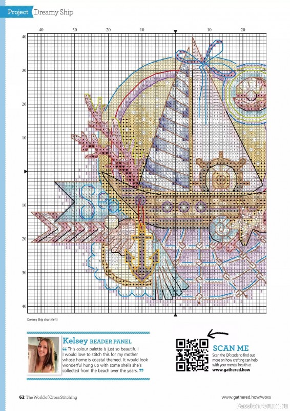 Коллекция вышивки в журнале «The World of Cross Stitching №346 2024»