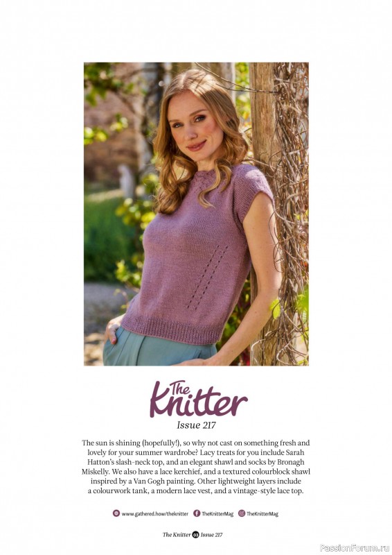 Вязаные проекты спицами в журнале «The Knitter №217 2025»