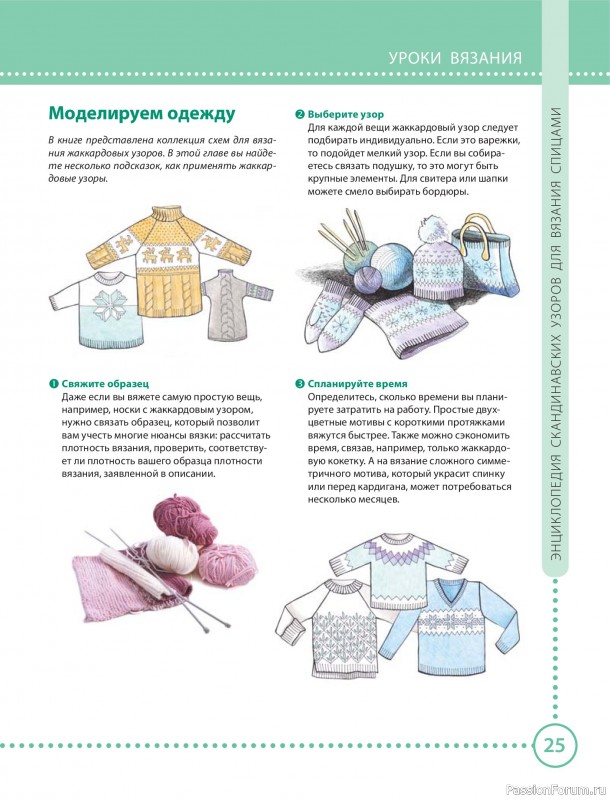 Вязаные проекты в книге «Энциклопедия скандинавских узоров для вязания спицами»