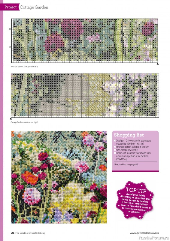 Коллекция вышивки в журнале «The World of Cross Stitching №361 2025»