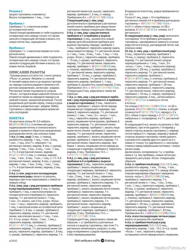 Вязаные модели в журнале «Knitting. Вязание №4 2025»