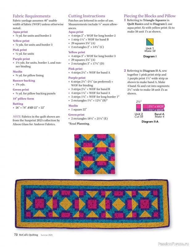 Коллекция проектов для рукодельниц в журнале «McCalls Quilting - Spring 2025»