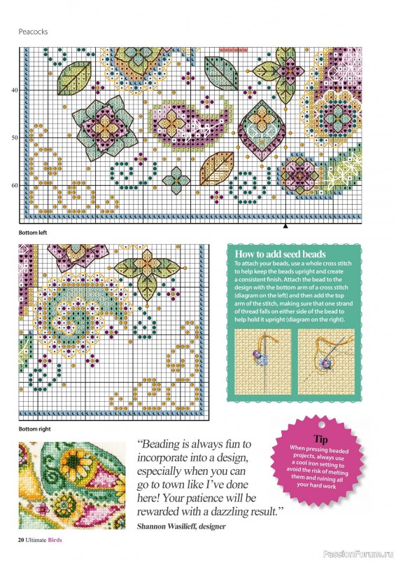 Коллекция вышивки в журнале «Cross Stitch Birds - March 2025»