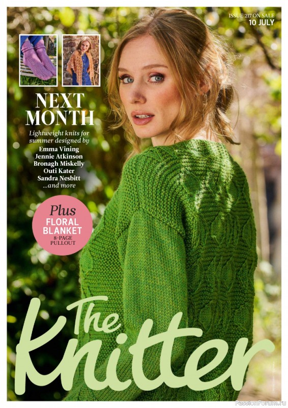 Вязаные проекты спицами в журнале «The Knitter №216 2025»