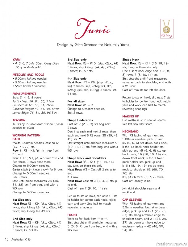 Вязаные модели спицами в журнале «Australian Knitting Vol. 17 №2 2025»