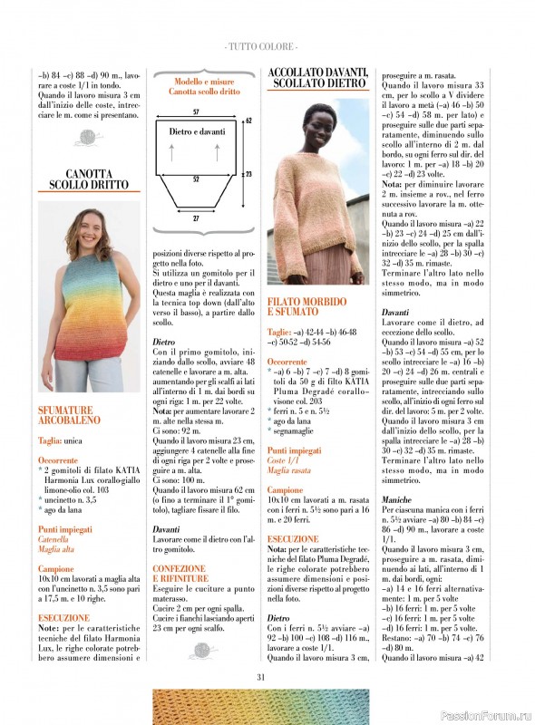 Вязаные модели в журнале «Piu Maglia №48 2025»