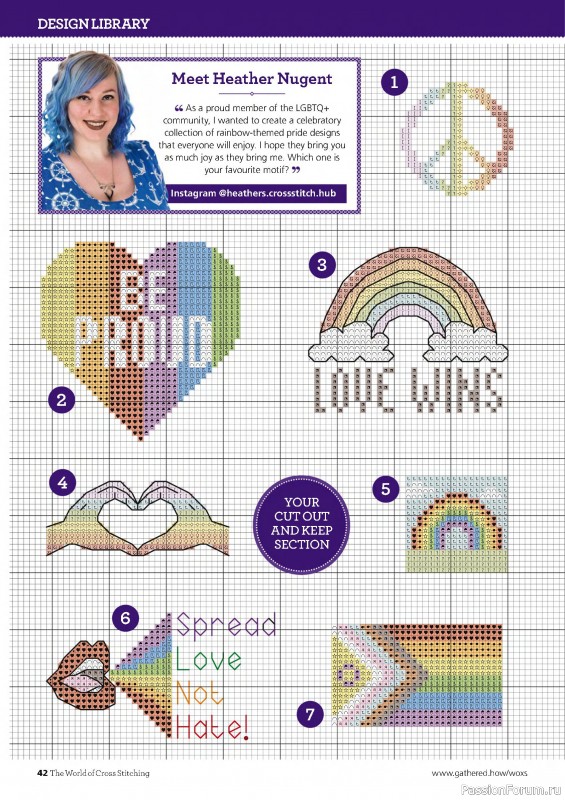 Коллекция вышивки в журнале «The World of Cross Stitching №359 2025»