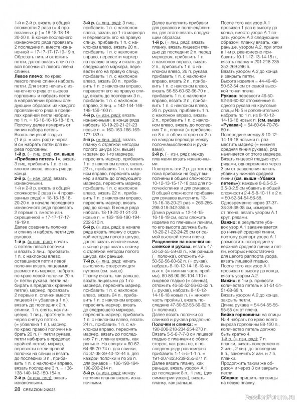 Вязаные модели в журнале «Creazion №2 2025»