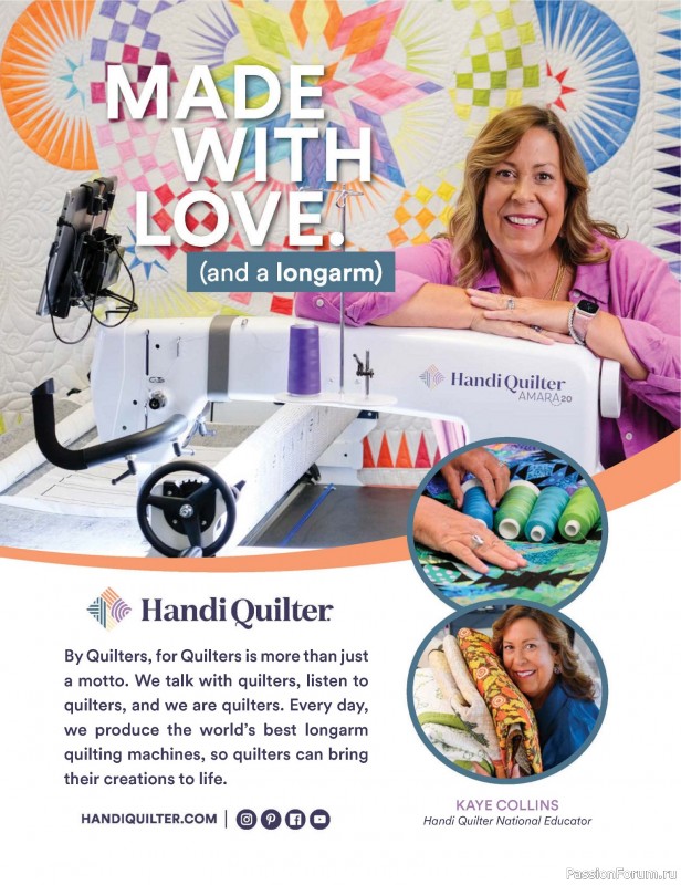 Коллекция проектов для рукодельниц в журнале «McCalls Quilting - Spring 2025»