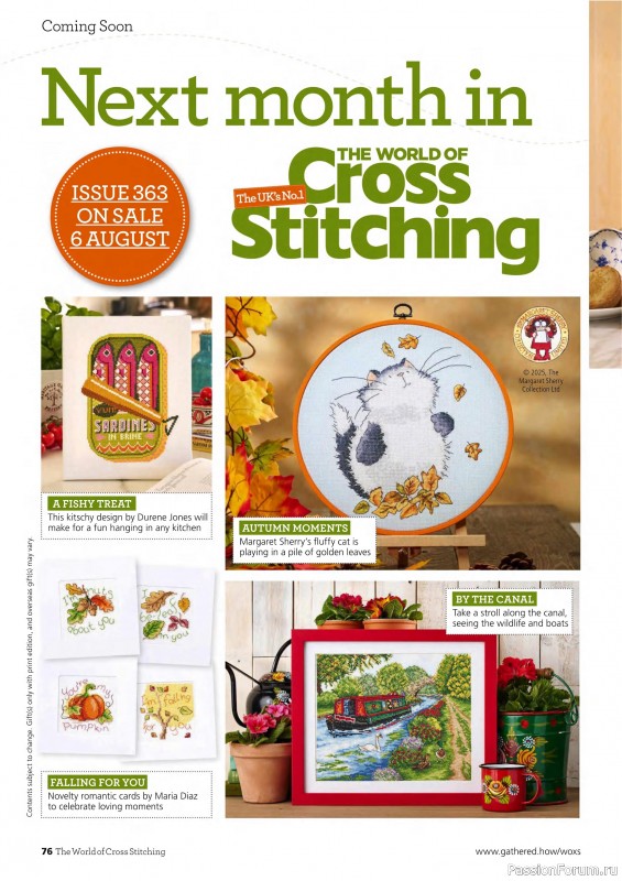Коллекция вышивки в журнале «The World of Cross Stitching №362 2025»