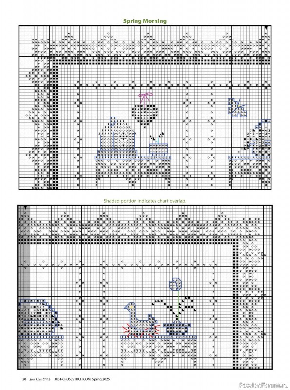 Коллекция вышивки в журнале «Just CrossStitch - Spring 2025»