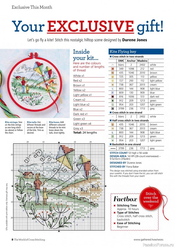 Коллекция вышивки в журнале «The World of Cross Stitching №362 2025»