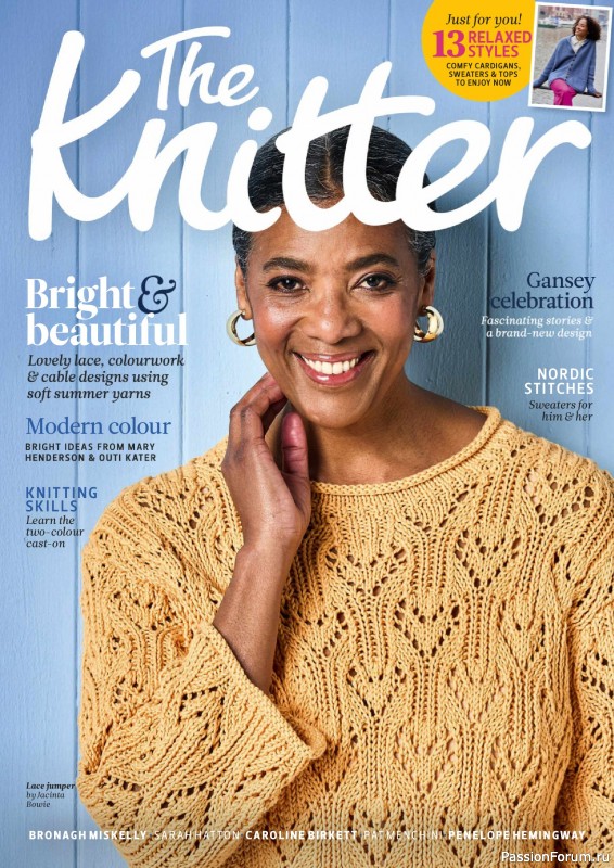 Вязаные проекты спицами в журнале &laquo;The Knitter №216 2025&raquo;