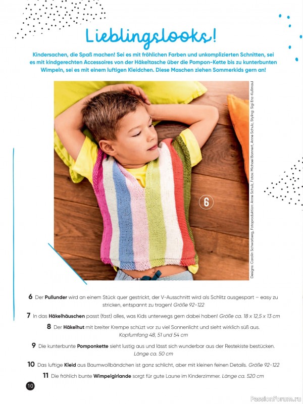 Вязаные модели для детей в журнале «Kinder Maschenmode №2 2025»