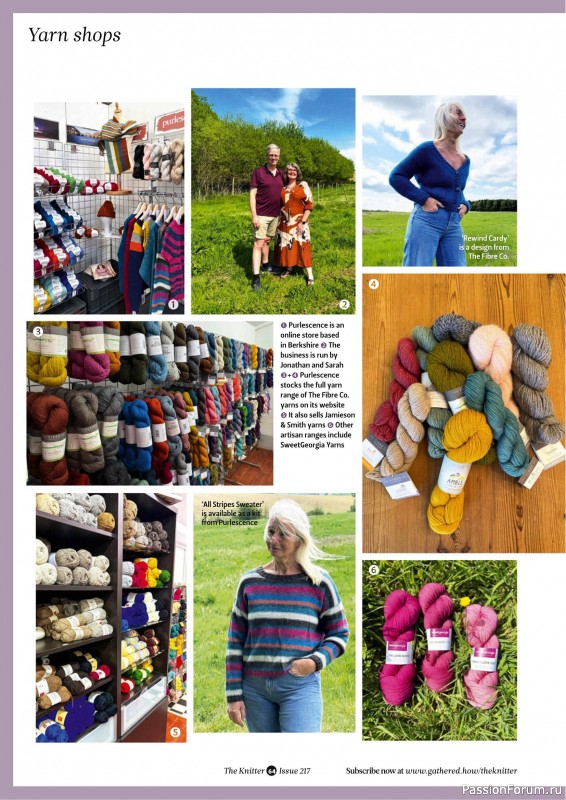 Вязаные проекты спицами в журнале «The Knitter №217 2025»