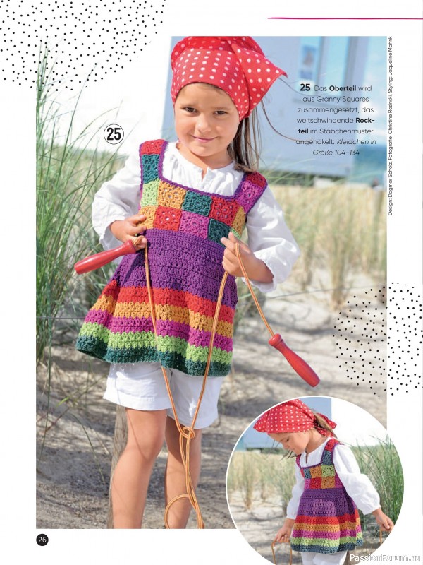 Вязаные модели для детей в журнале «Kinder Maschenmode №2 2025»