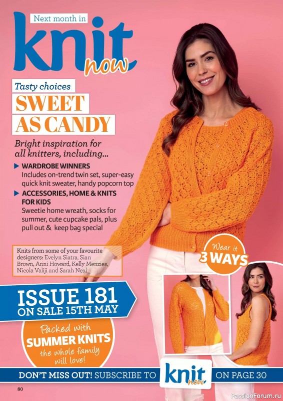 Вязаные проекты в журнале «Knit Now №180 2025»