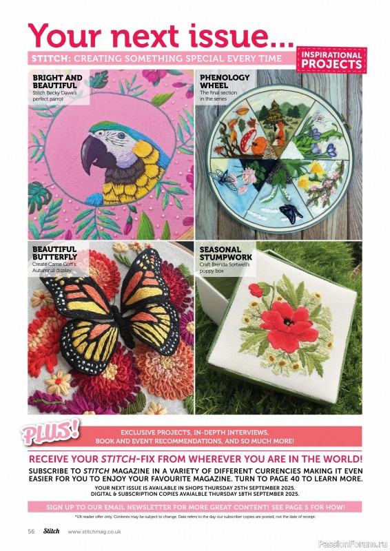 Коллекция проектов для рукодельниц в журнале «Stitch Magazine №156 2025»