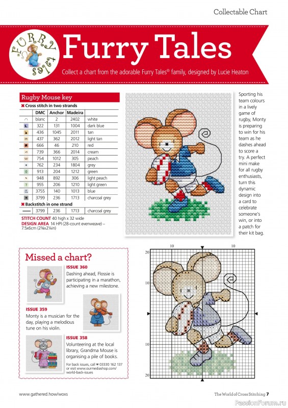 Коллекция вышивки в журнале «The World of Cross Stitching №361 2025»