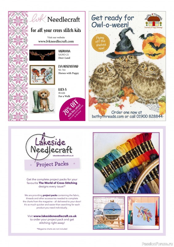 Коллекция вышивки в журнале «The World of Cross Stitching №361 2025»
