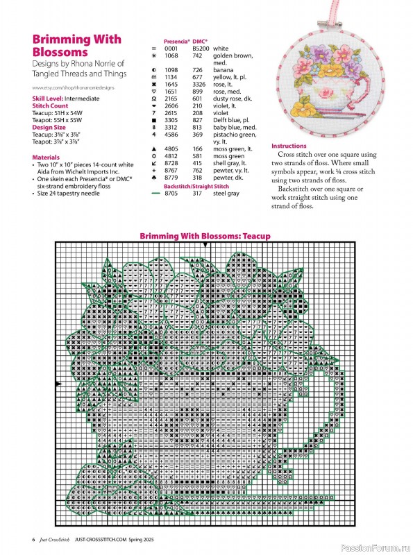 Коллекция вышивки в журнале «Just CrossStitch - Spring 2025»