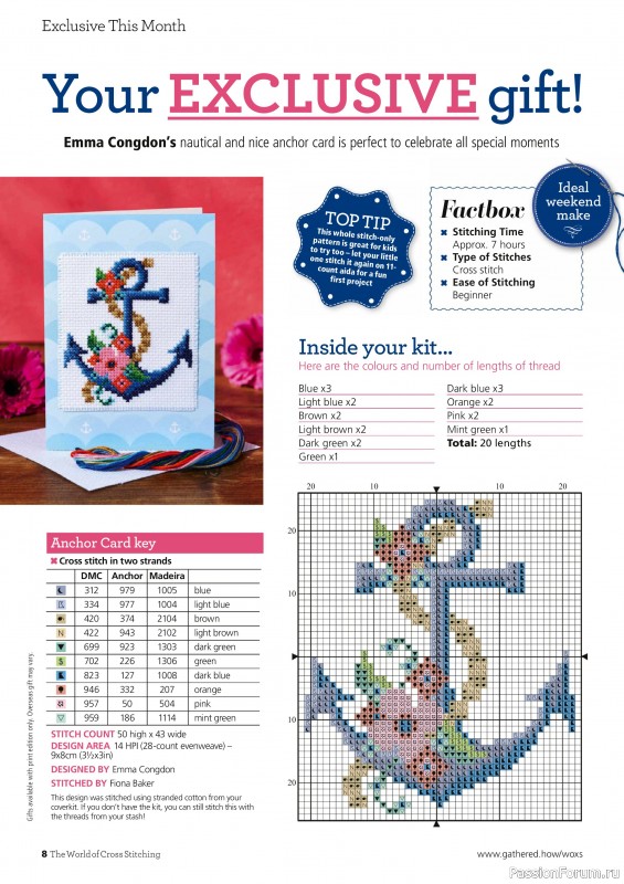 Коллекция вышивки в журнале «The World of Cross Stitching №361 2025»
