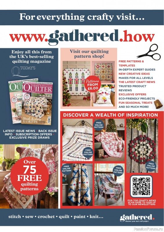 Коллекция проектов для рукодельниц в журнале «Todays Quilter №129 2025»