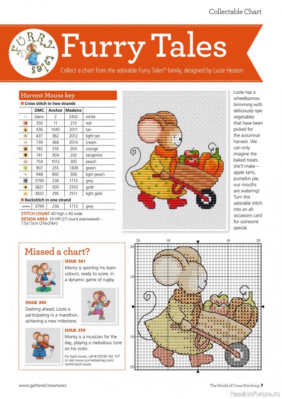 Коллекция вышивки в журнале «The World of Cross Stitching №362 2025»