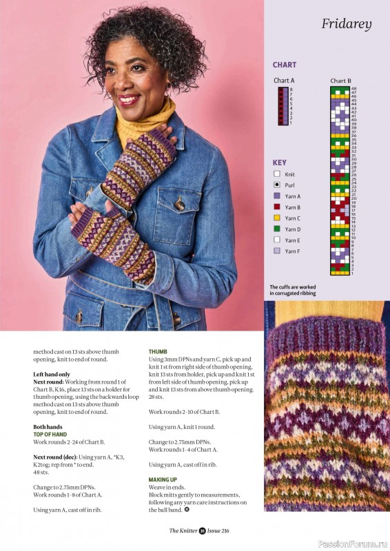 Вязаные проекты спицами в журнале «The Knitter №216 2025»