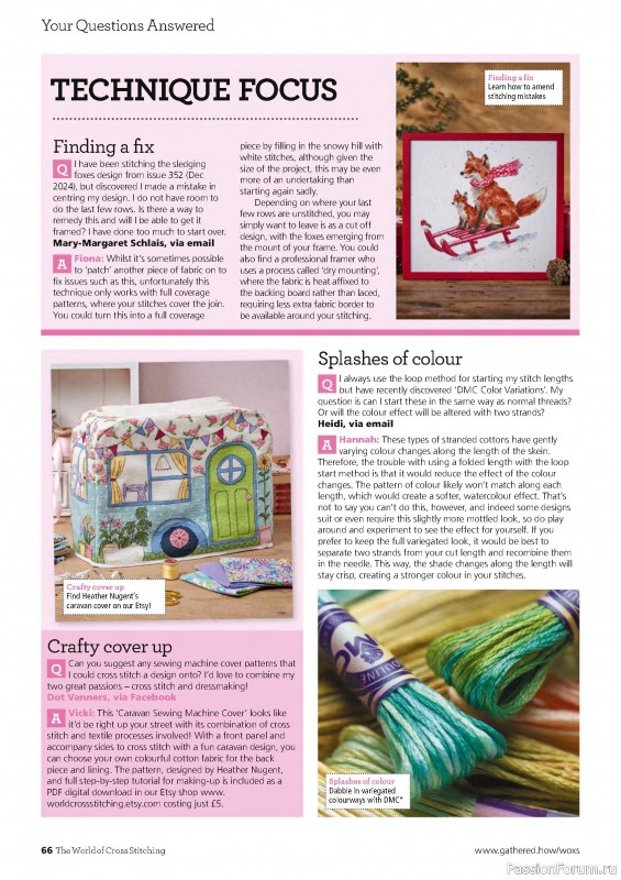 Коллекция вышивки в журнале «The World of Cross Stitching №359 2025»