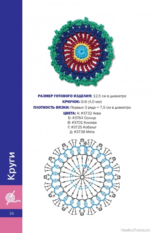 Коллекция мотивов крючком в книге «Бабушкины квадраты»