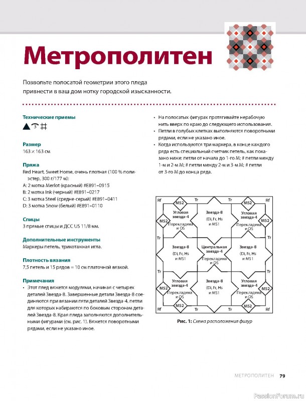 Вязаные проекты в книге «Дерзкие пледы»