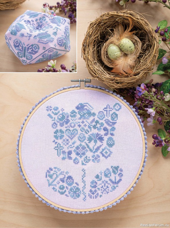 Коллекция вышивки в журнале «Just CrossStitch - Spring 2025»