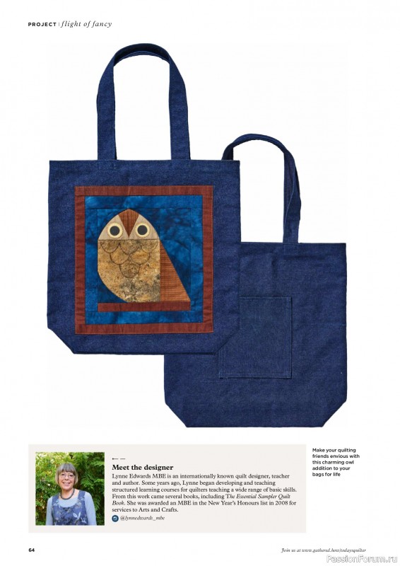 Коллекция проектов для рукодельниц в журнале «Todays Quilter №129 2025»