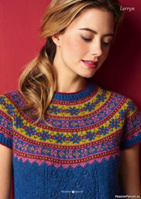 Вязаные проекты спицами в журнале «The Knitter №215 2025»